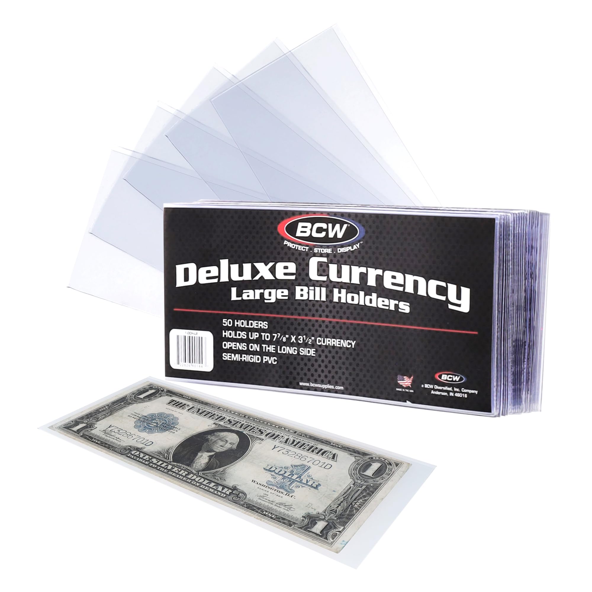 Amazon.co.jp: BCW デラックス通貨ホルダー 大型紙幣 (ドル) 半硬質